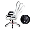 PU Leather Racing Style Office Chair Black and White