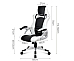 PU Leather Racing Style Office Chair Black and White