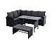 Furniture Dining Setting Sofa Set Lounge Wicker 8 Seater Black out door