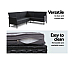 Sofa Set Patio Furniture Lounge Setting Dining Chair Table Wicker Black out door