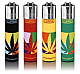 Clipper super lighter gas refillable collectablecannabis leaf 4 set limited edi