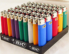 Bic cigarette lighters wholesale display of fifty great bonus