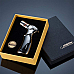 Jobon 4 Flame Jet Torch Lighter gift boxed silver grey