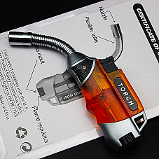 Torch T Lighter Flexible Head Gas Refillable powerful Jet Flame