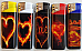 MRK/Zico LIGHTER GAS REFILLABLE  Heart pattern x 5 set New release collectable