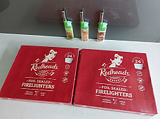 Redheads  firelighters with four mini kitty utility lighters winter kit