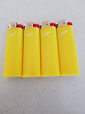 4× Neon Yellow  Large Normal Flame Quality Lighters