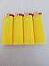 4× Neon Yellow  Large Normal Flame Quality Lighters