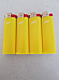 4× Neon Yellow  Large Normal Flame Quality Lighters
