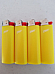 4× Neon Yellow  Large Normal Flame Quality Lighters