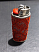 Bic Red embroided hearts case complete with lighter unique rare great gift/colle