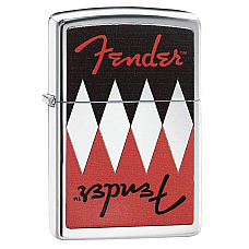 Genuine ZIPPO 29309 FENDER ORANGE BLACK - H P CHROME