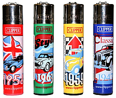 Clipper super lighter gas refillable collectable,set of 4  English Cars