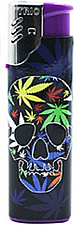 Marijuana hippy leaf  gas refillable large lighter  jet flame windproof