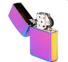 CRI/Zico OIL lighter Icy blue metal windproof comes with spare zippo wick