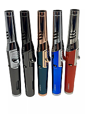 1 X JOBON Blow Jet Lighter Windproof Refillable Butane Gas Powerf Flame Gift Box