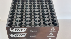 2 Empty Display Trays Maxi BIC Store Counter Lighter Black  Large Base Slot J26