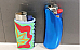 lighter cases Clipper and Bic with lighters  rubberized/metallic  collectable