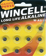 Batteries 12 x AG11,SR721S,SR58,362,LR721  Alkaline Long Life Wincell