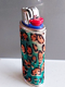 Bic METAL AND FABRIC LEAPARD PATTERN CAS WITH LARGE BIC LIGHTER COLLECTABLE
