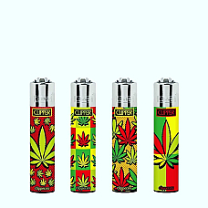 Clipper  4 xColorful leaf Refillable Lighters  collectable set of 4+ bonus