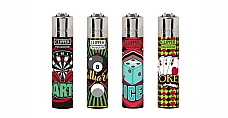Clipper  4 x gambling fun Refillable Lighters  collectable set of 4+ bonus