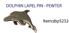 Dolphin  Brooch 3D Pewter