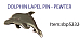 Dolphin  Brooch 3D Pewter