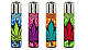 Clipper  4 xColorful leaf Refillable Lighters  collectable set of 4+ bonus