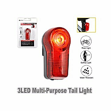 3 Bright LED Bicycle Tail Rear Safety Light 3 Adjustable Modes