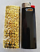 Bic Gold  Funky case comes with a Bic maxi lighter ,Gold metal great look.