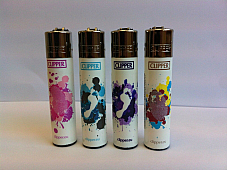 Clipper super lighter gas refillable collectable,set of 4 most reliable lighter