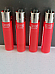 Genuine Clipper Lighters  SOLID red micro Flint normal flame    4 Pack