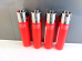 Genuine Clipper Lighters  SOLID red micro Flint normal flame    4 Pack