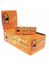 Box ZIGZAG ZIG ZAG Papers Liquorice Orange 50 Leaves Paper Roll Per Box.