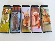new large gas refillable electronic Dog Pattern lighters x 5 Jet Flame Adjustabl