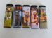 new large gas refillable electronic Dog Pattern lighters x 5 Jet Flame Adjustabl