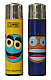 Clipper super lighter gas refillable collectable, emoticons  blue and yellow