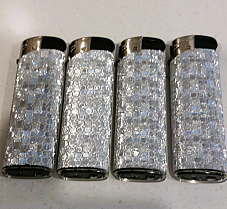 electronic gas refillable silver metallic lighter new style x4 LIGHTERS
