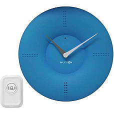 Alcyon Numberic Wall Clock  - Wireless Remote Doorbell Door Bell blue