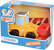 Motor Town by Mondo toys high quality soft touch  Bull Dozer  made in Italy 18m+