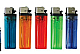 5 disposable lighters large see through assorted colors