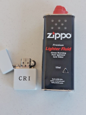 White CRI oil lighter Wind p with Zippo 125 ml lighter fluid  fast shipping