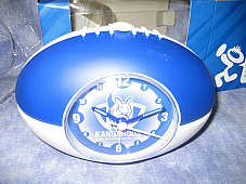 AFL NORTH MELBOURNE KANGAROOS Clock Football shaped alarm clock -NEW  X2 SPECIAL