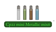 Clipper  4  Mini Metallic Refillable Lighters  collectable set of 4+ bonus