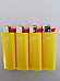 4× Neon Yellow  Large Normal Flame Quality Lighters