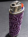Bic purple embroided hearts case complete with lighter unique rare