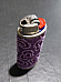 Bic purple embroided hearts case complete with lighter unique rare