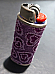 Bic purple embroided hearts case complete with lighter unique rare