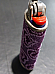 Bic purple embroided hearts case complete with lighter unique rare